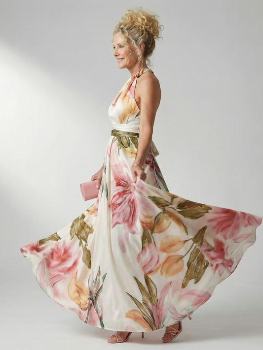 NORIA | Vestido largo floral fluido