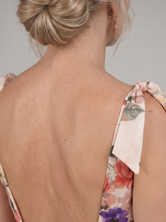 NORIA | Vestido largo sin mangas con falda fluida