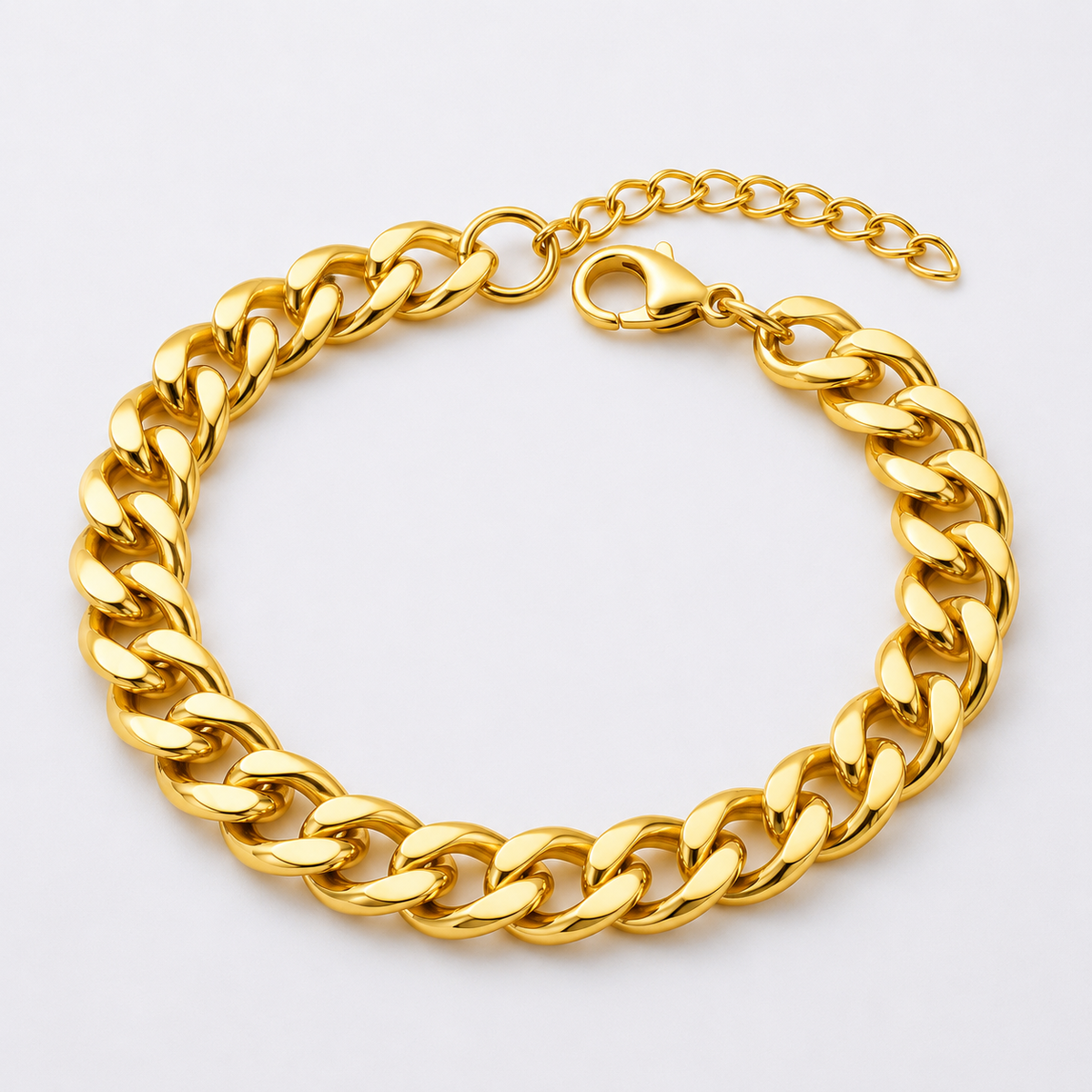 NORIA | Tobillera de cadena cubana — Dorado