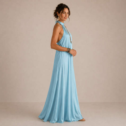 ALINE – Robe longue en tulle aérien – Noria Paris