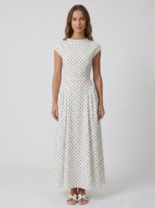 ALBA – Robe longue à pois