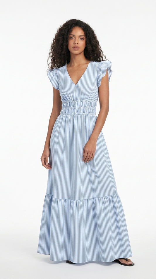 ÉLÉA – Robe longue rayée