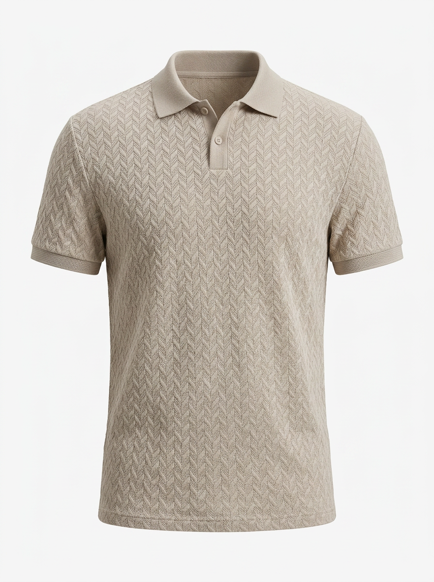 GABIN – Polo texturé col classique