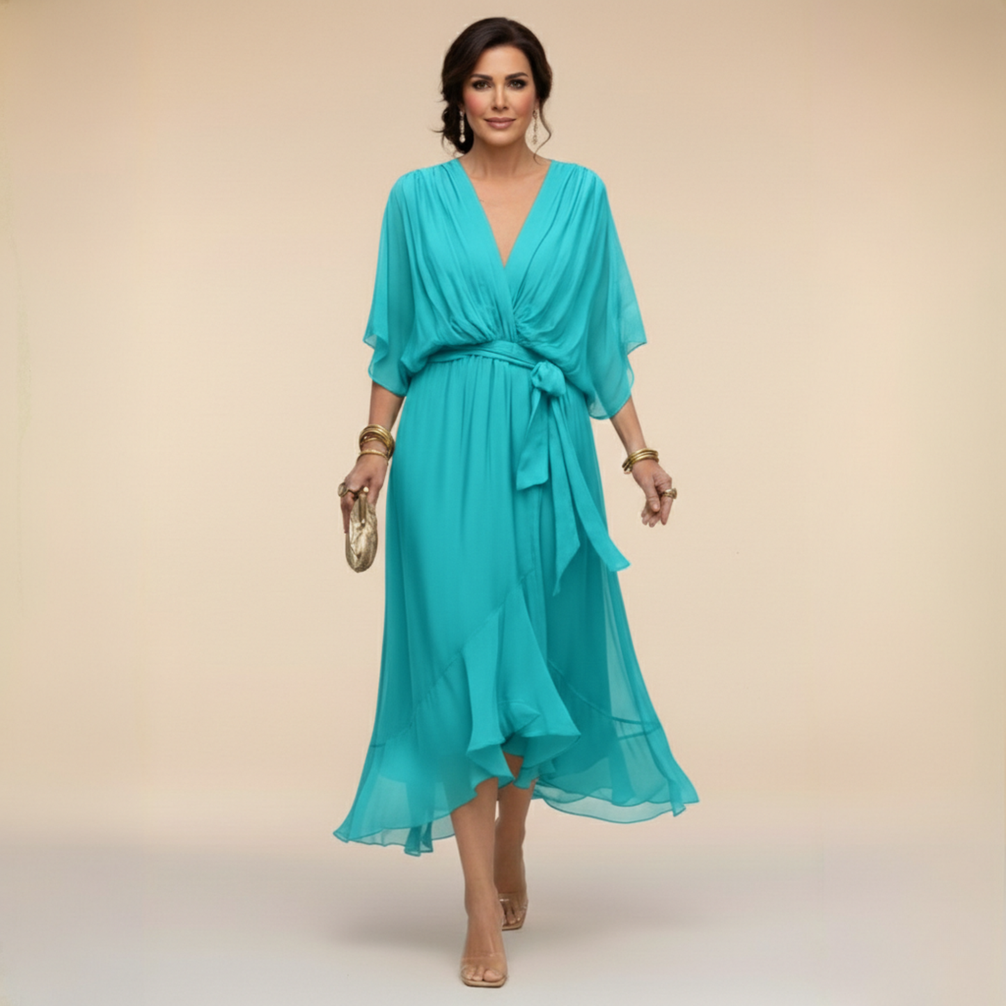 MONIQUE – Robe midi à l’allure élégante – Noria Paris