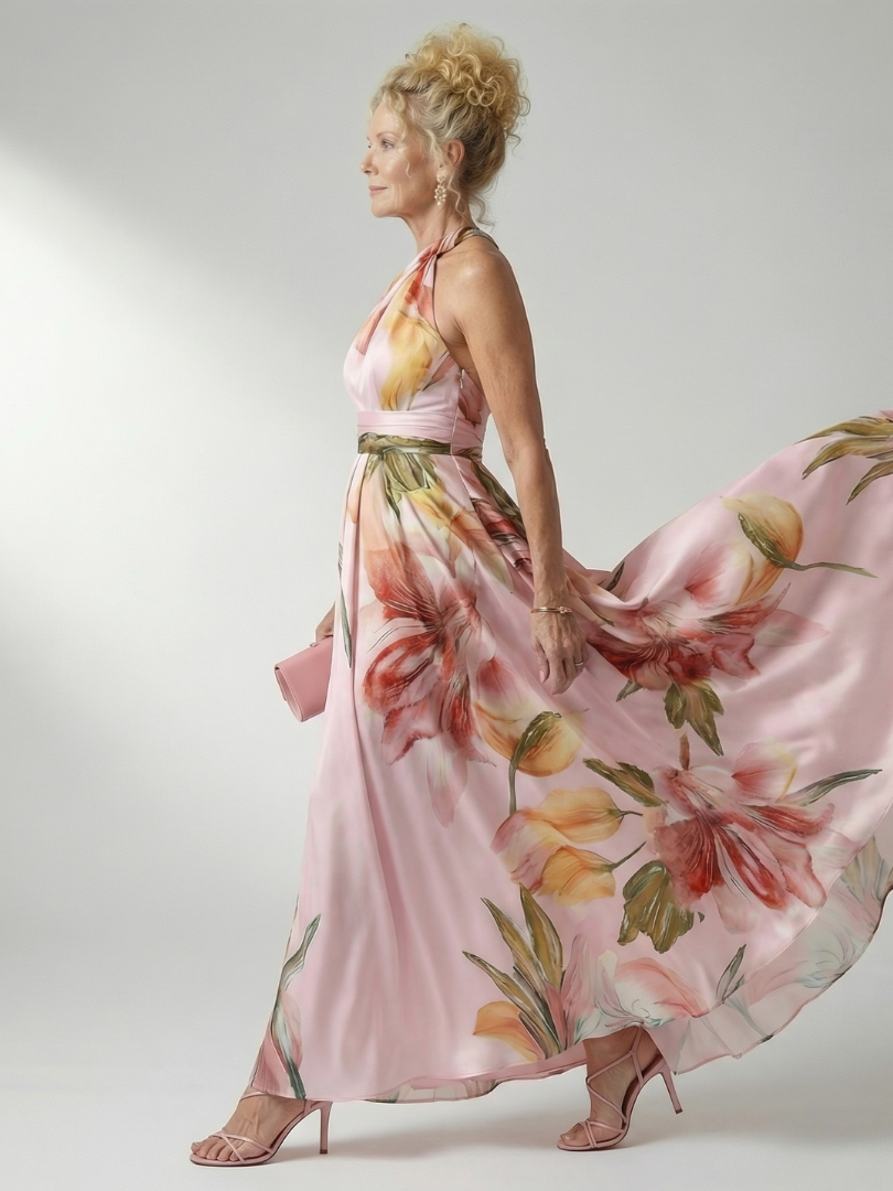 NORIA | Vestido largo floral fluido