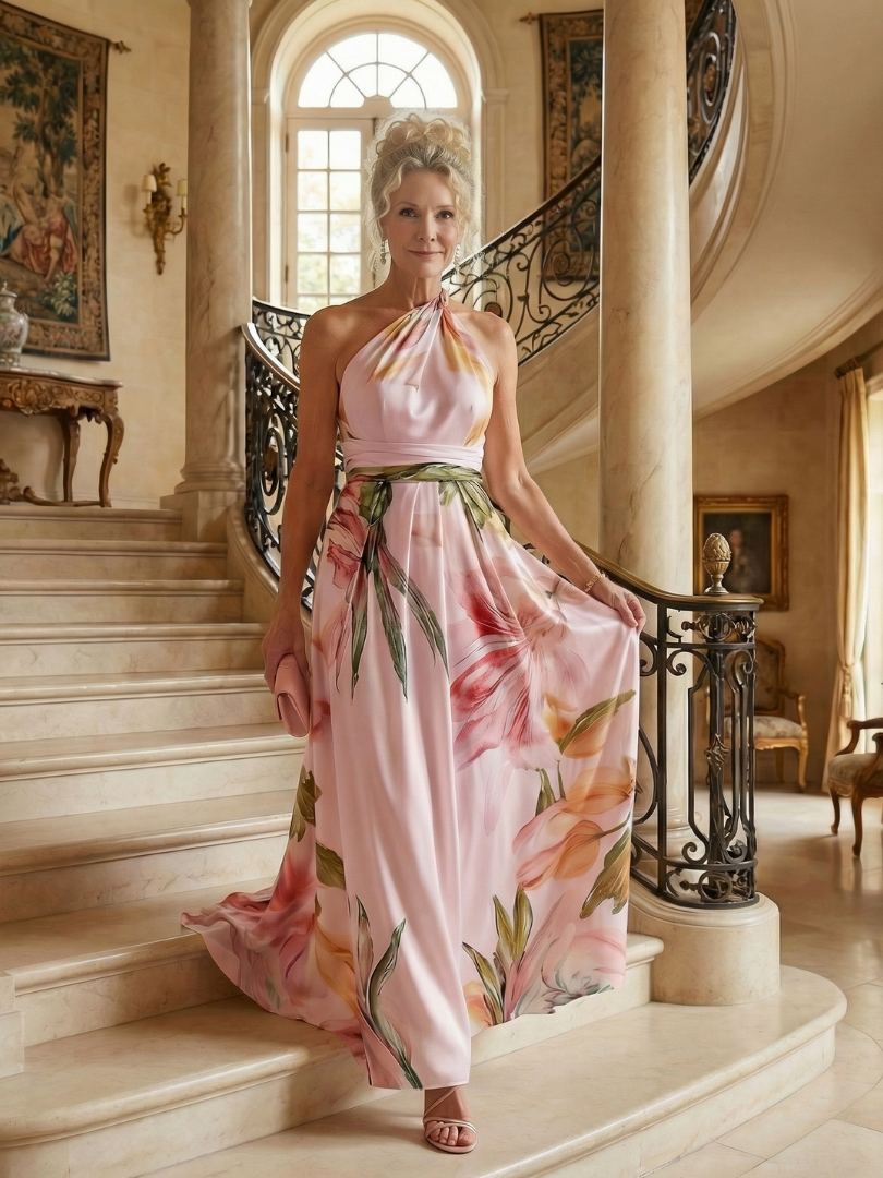 NORIA | Vestido largo floral fluido