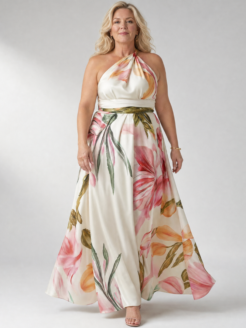 NORIA | Vestido largo floral fluido