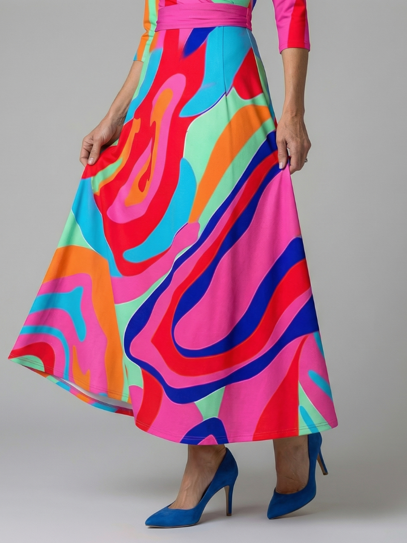 NATHALIE – Robe midi au toucher soyeux – Noria Paris