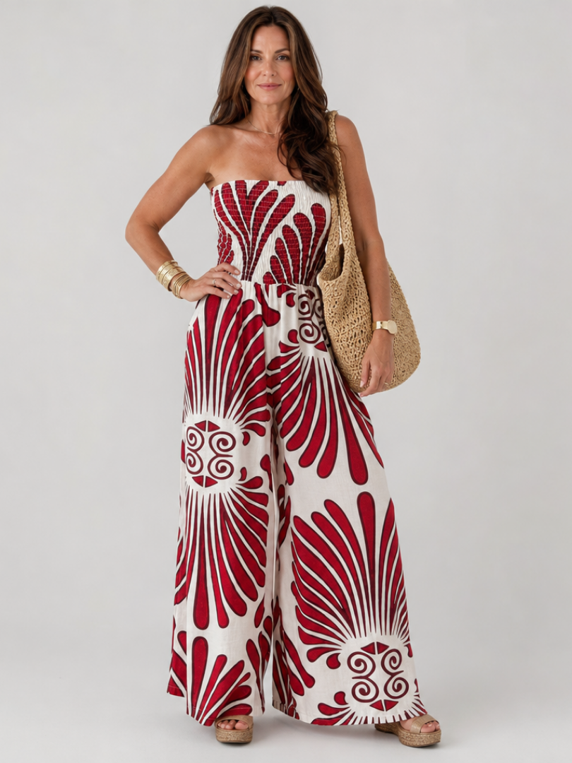 NORIA | Vestido largo sin tirantes de silueta vaporosa