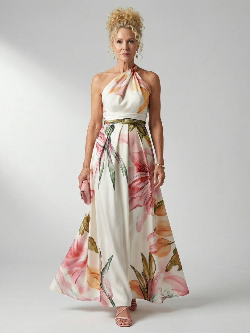 NORIA | Vestido largo floral fluido