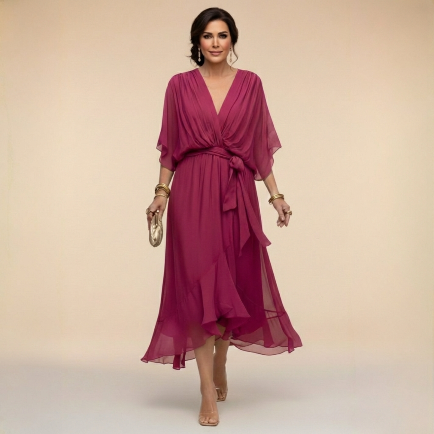 MONIQUE – Robe midi à l’allure élégante – Noria Paris