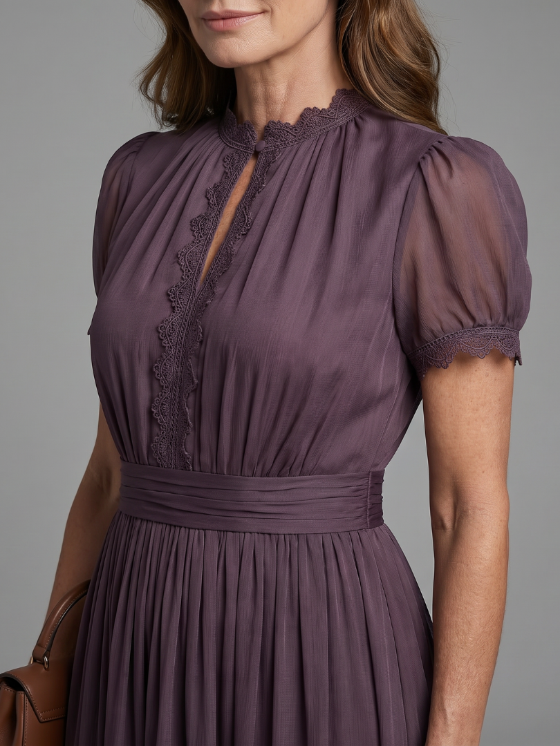 NORIA | Vestido largo con cintura fruncida y aberturas