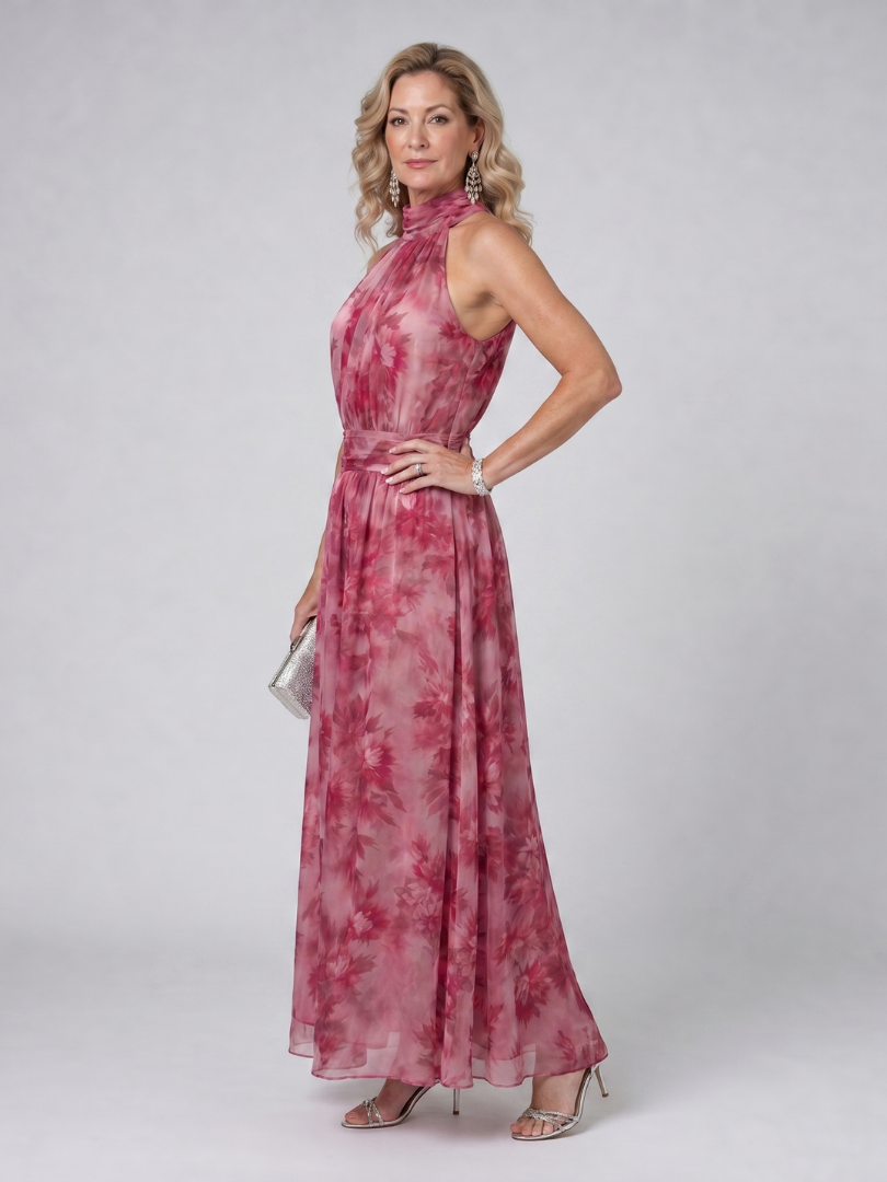 NORIA | Vestido de largo medio con escote al cuello