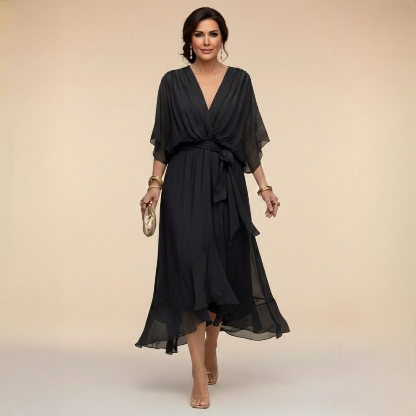 MONIQUE – Robe midi à l’allure élégante – Noria Paris