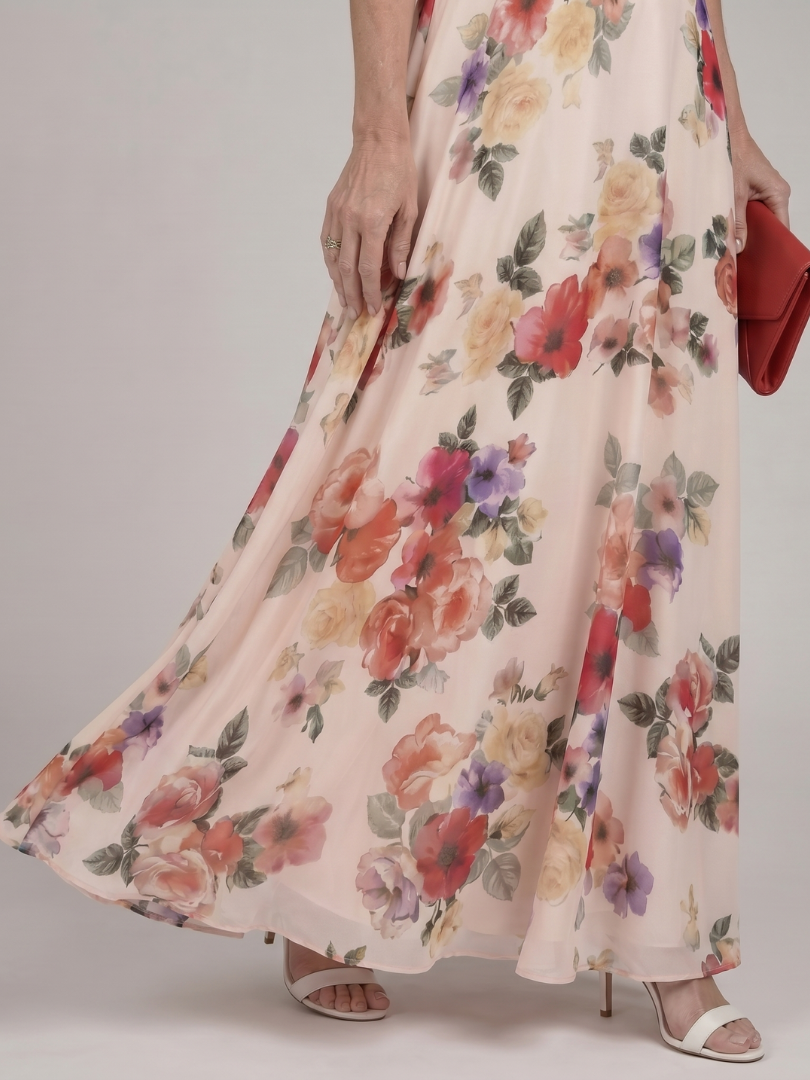 NORIA | Vestido largo sin mangas con falda fluida