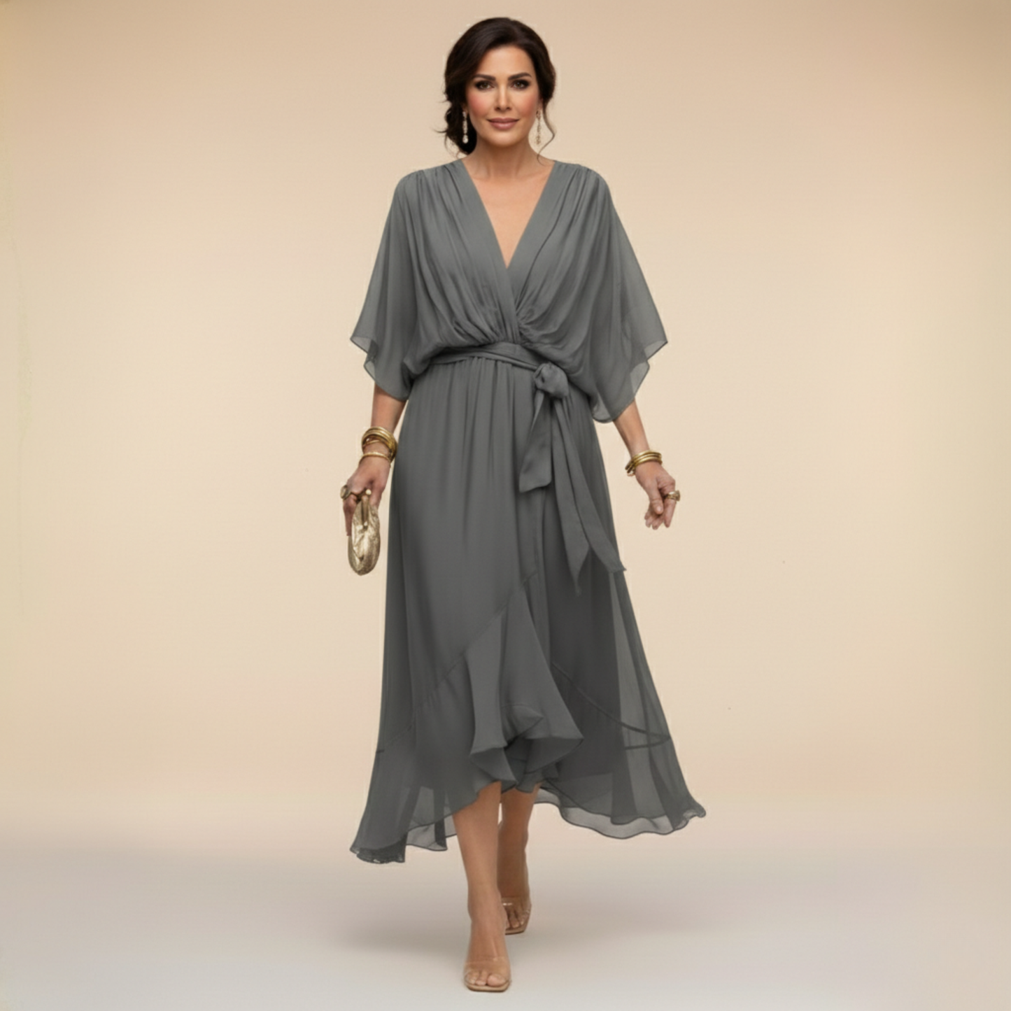 MONIQUE – Robe midi à l’allure élégante – Noria Paris
