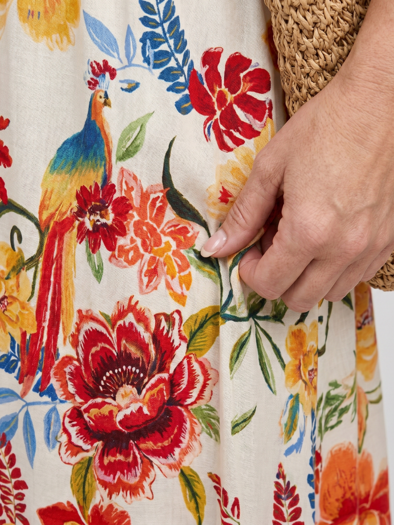 NORIA | Vestido de largo medio sin mangas con cintura imperio