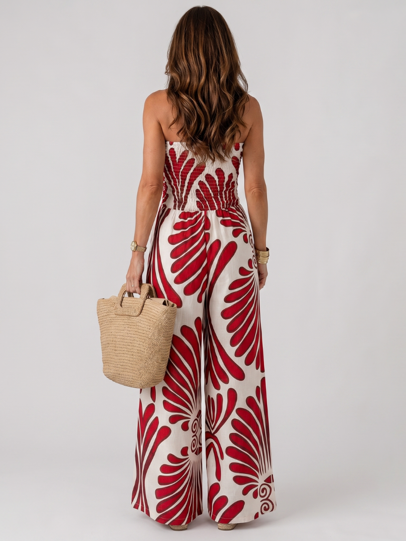 NORIA | Vestido largo sin tirantes de silueta vaporosa