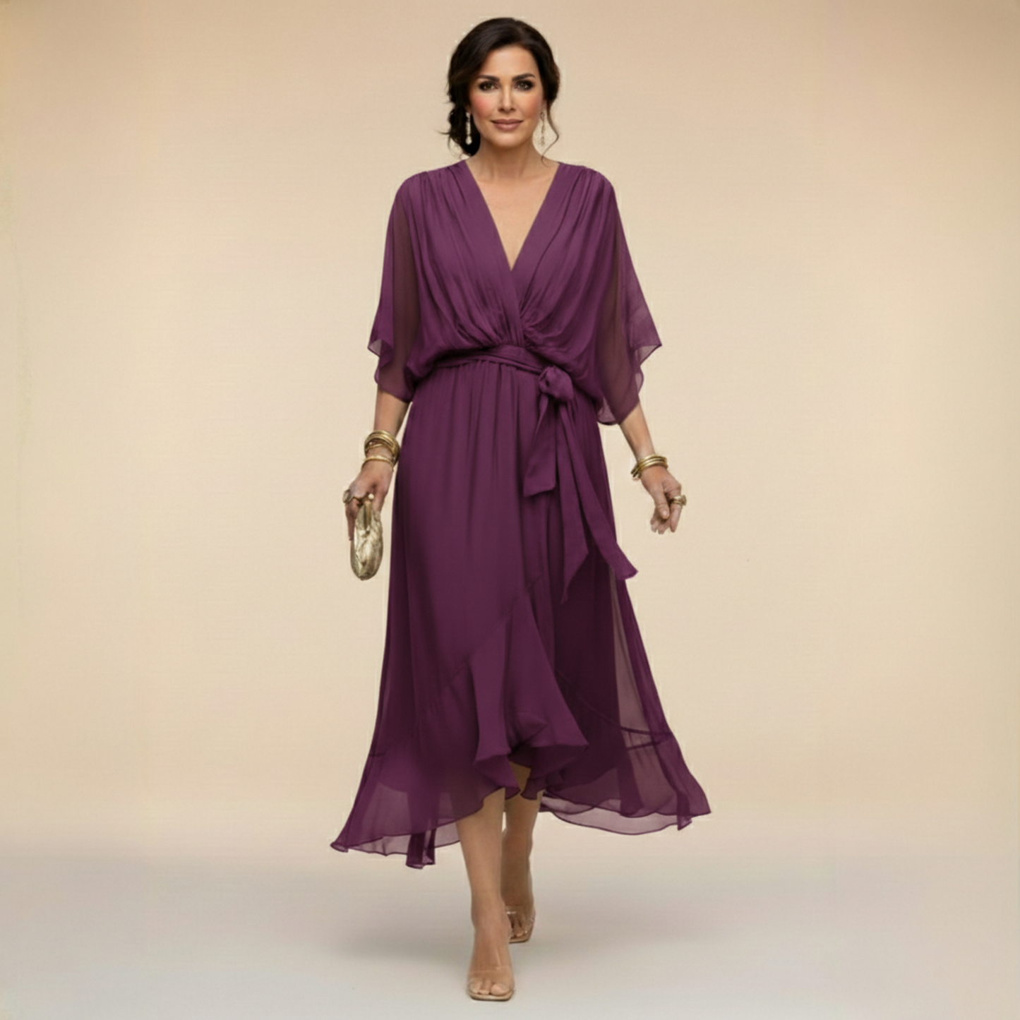 MONIQUE – Robe midi à l’allure élégante – Noria Paris