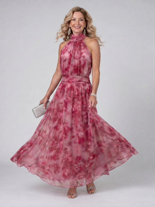 NORIA | Vestido de largo medio con escote al cuello