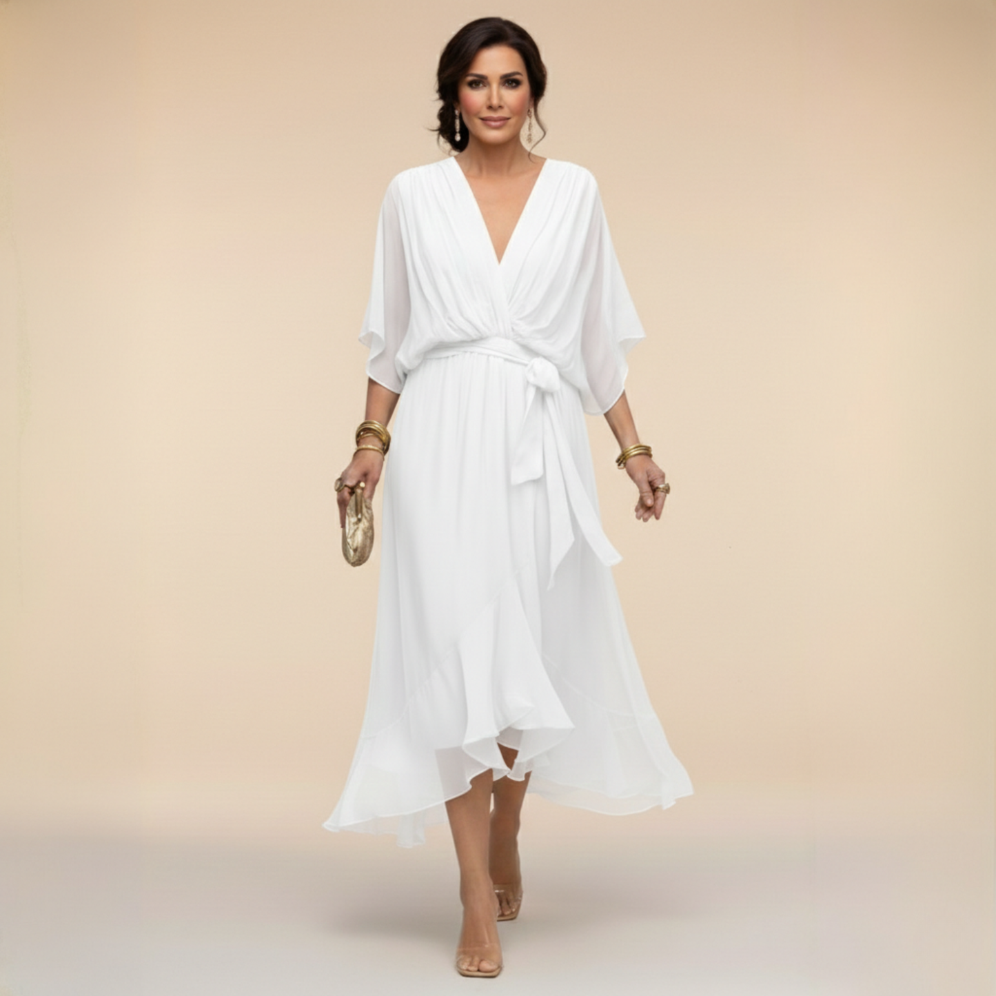 MONIQUE – Robe midi à l’allure élégante – Noria Paris