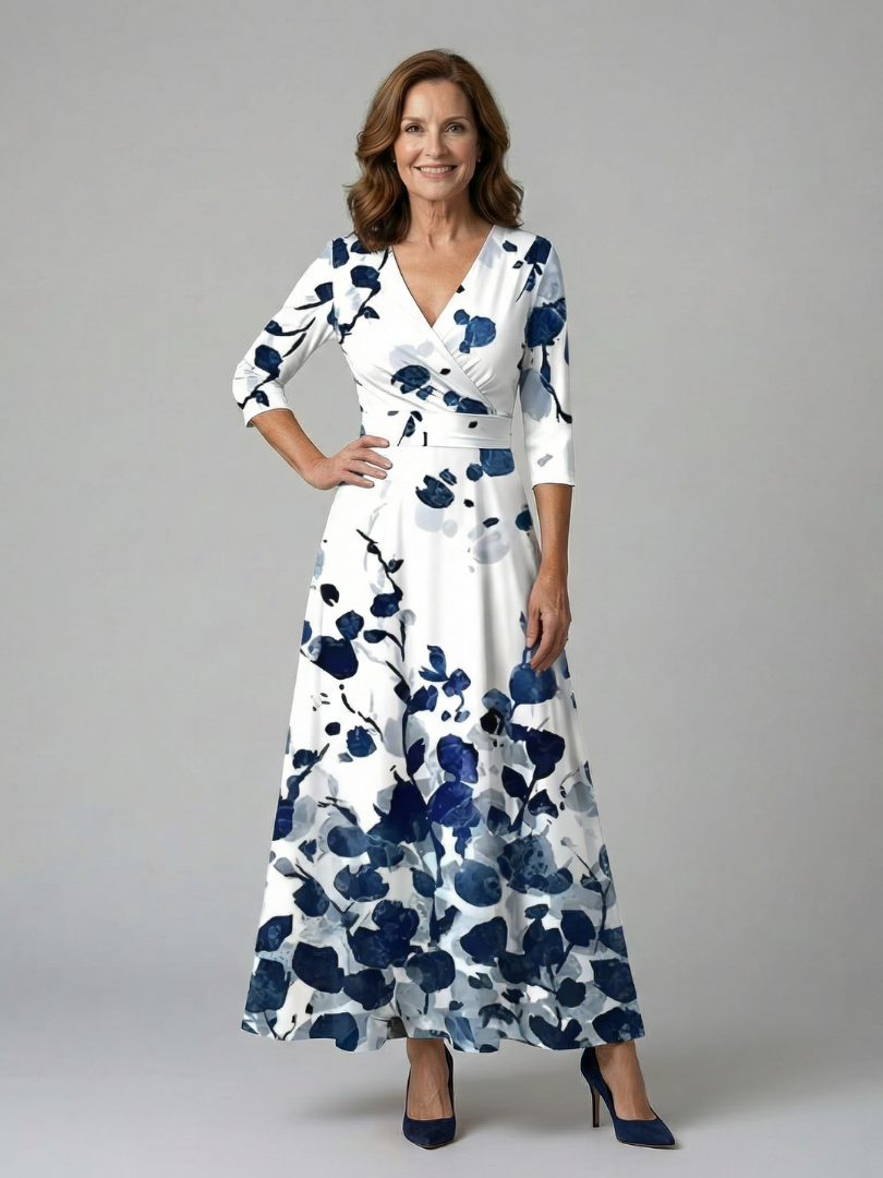 NATHALIE – Robe midi au toucher soyeux – Noria Paris