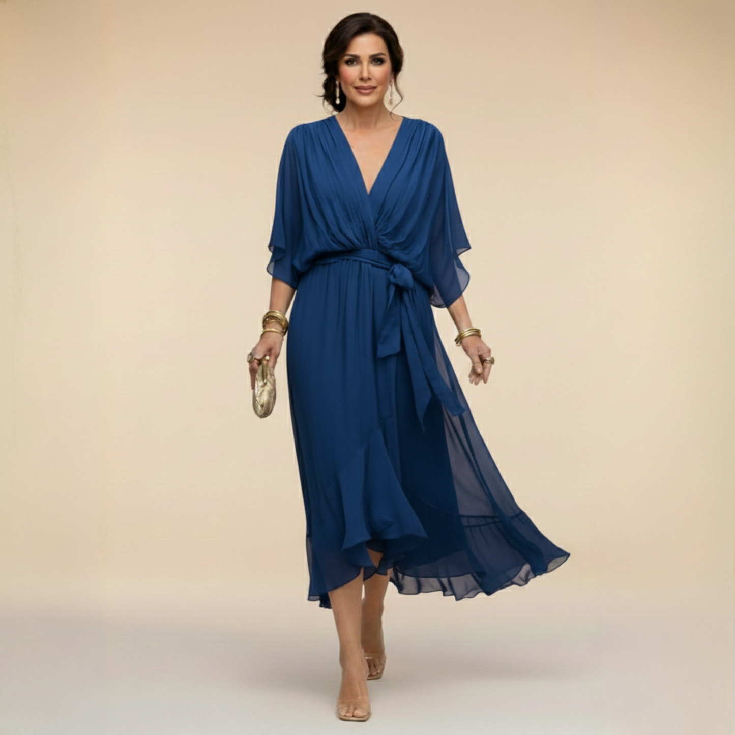 MONIQUE – Robe midi à l’allure élégante – Noria Paris