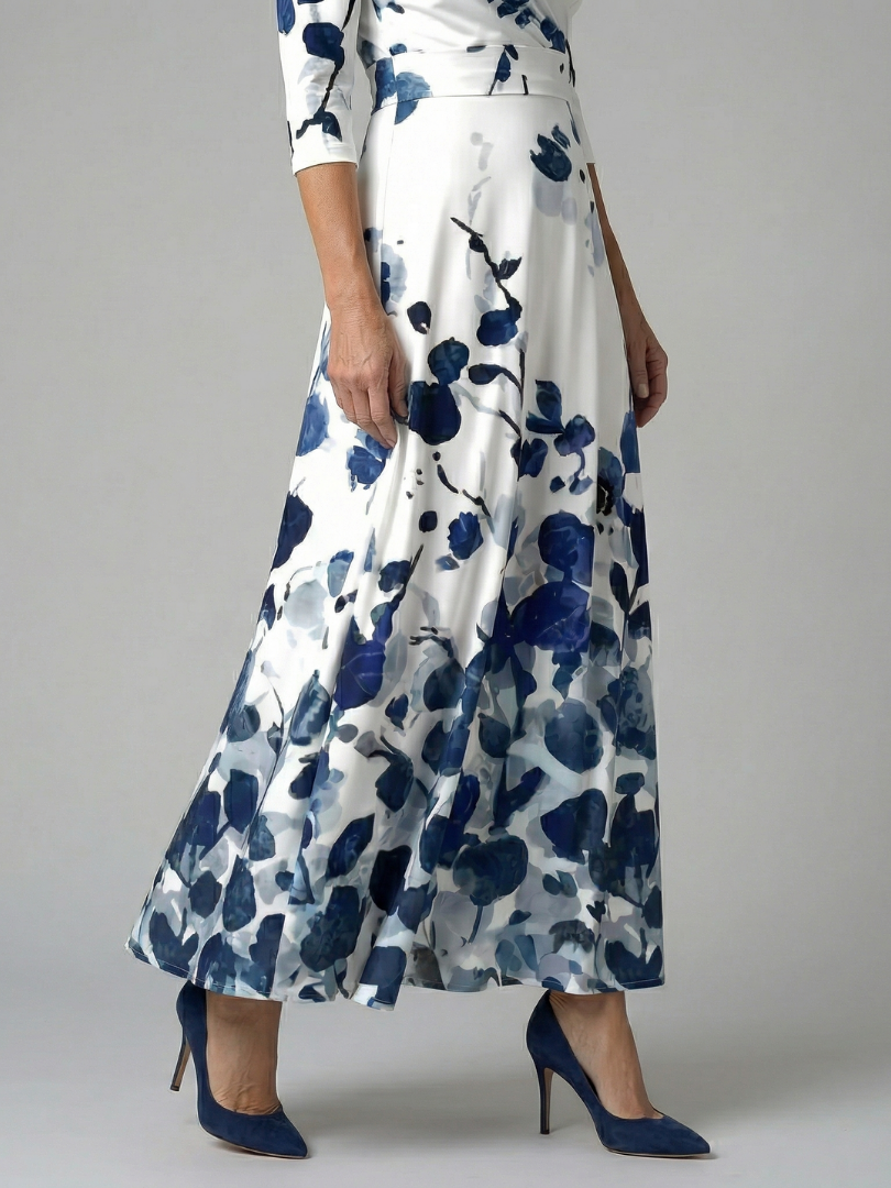NATHALIE – Robe midi au toucher soyeux – Noria Paris