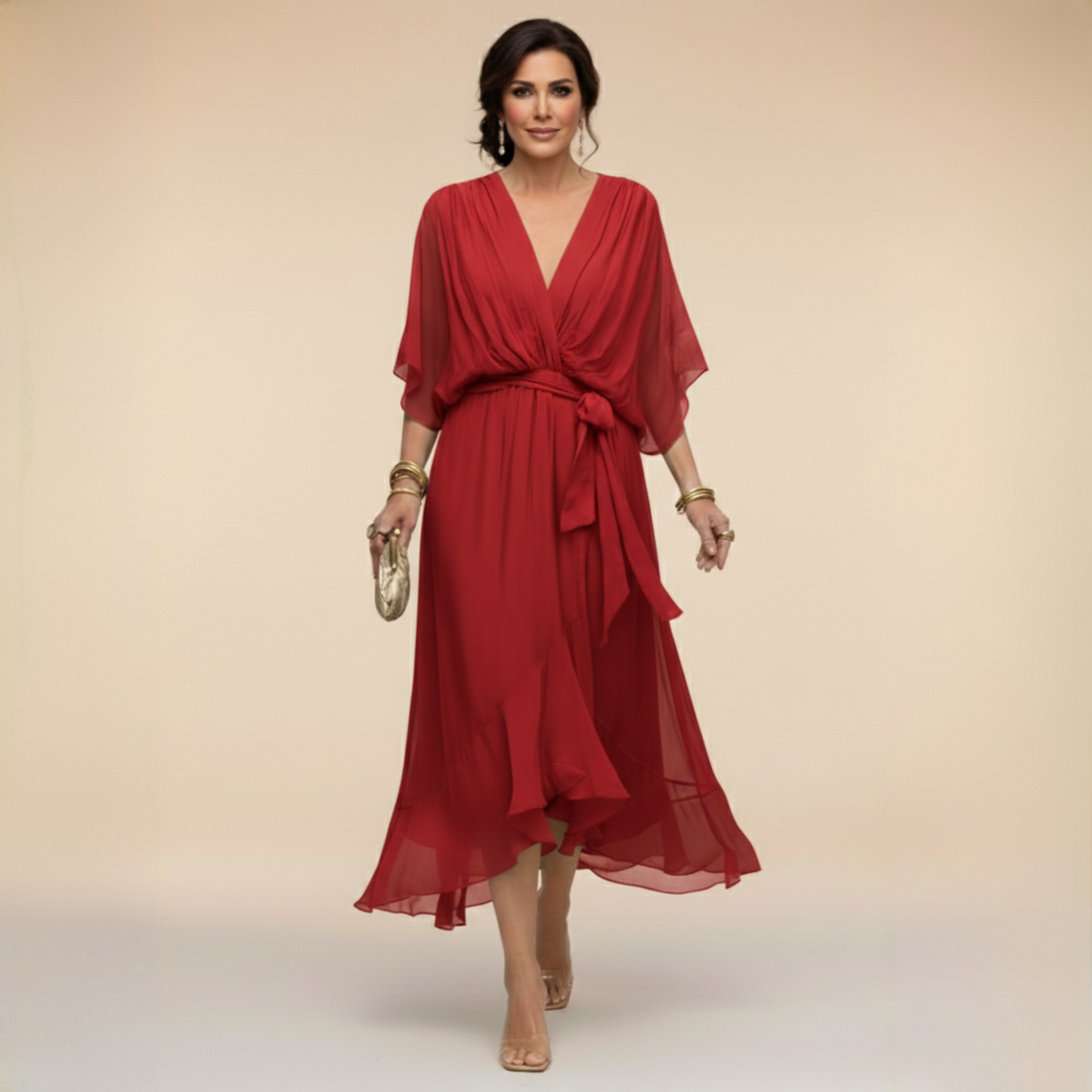 MONIQUE – Robe midi à l’allure élégante – Noria Paris