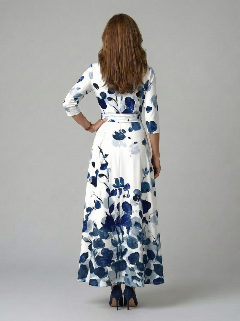 NATHALIE – Robe midi au toucher soyeux – Noria Paris