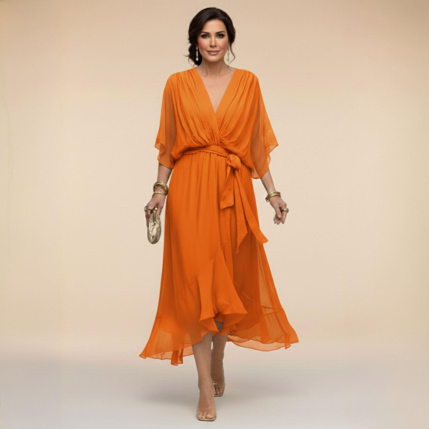 MONIQUE – Robe midi à l’allure élégante – Noria Paris