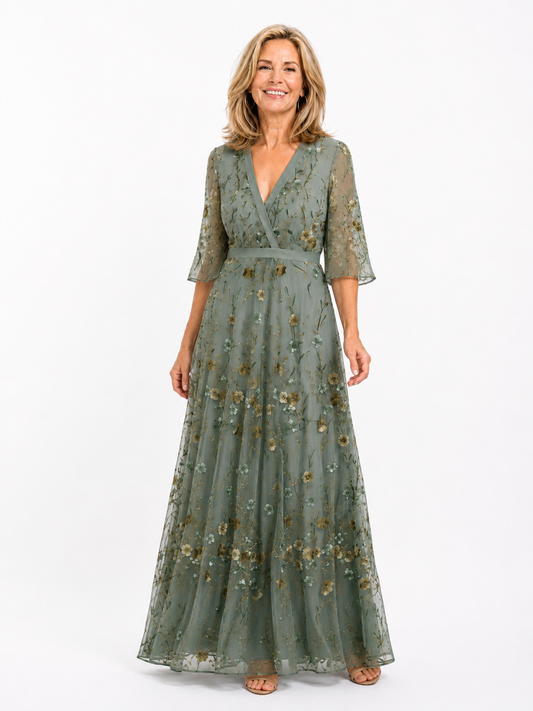 CÉLESTINE – Robe Élégante Fleurie