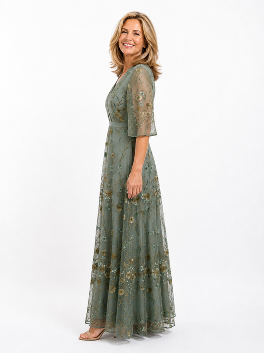 CÉLESTINE – Robe Élégante Fleurie