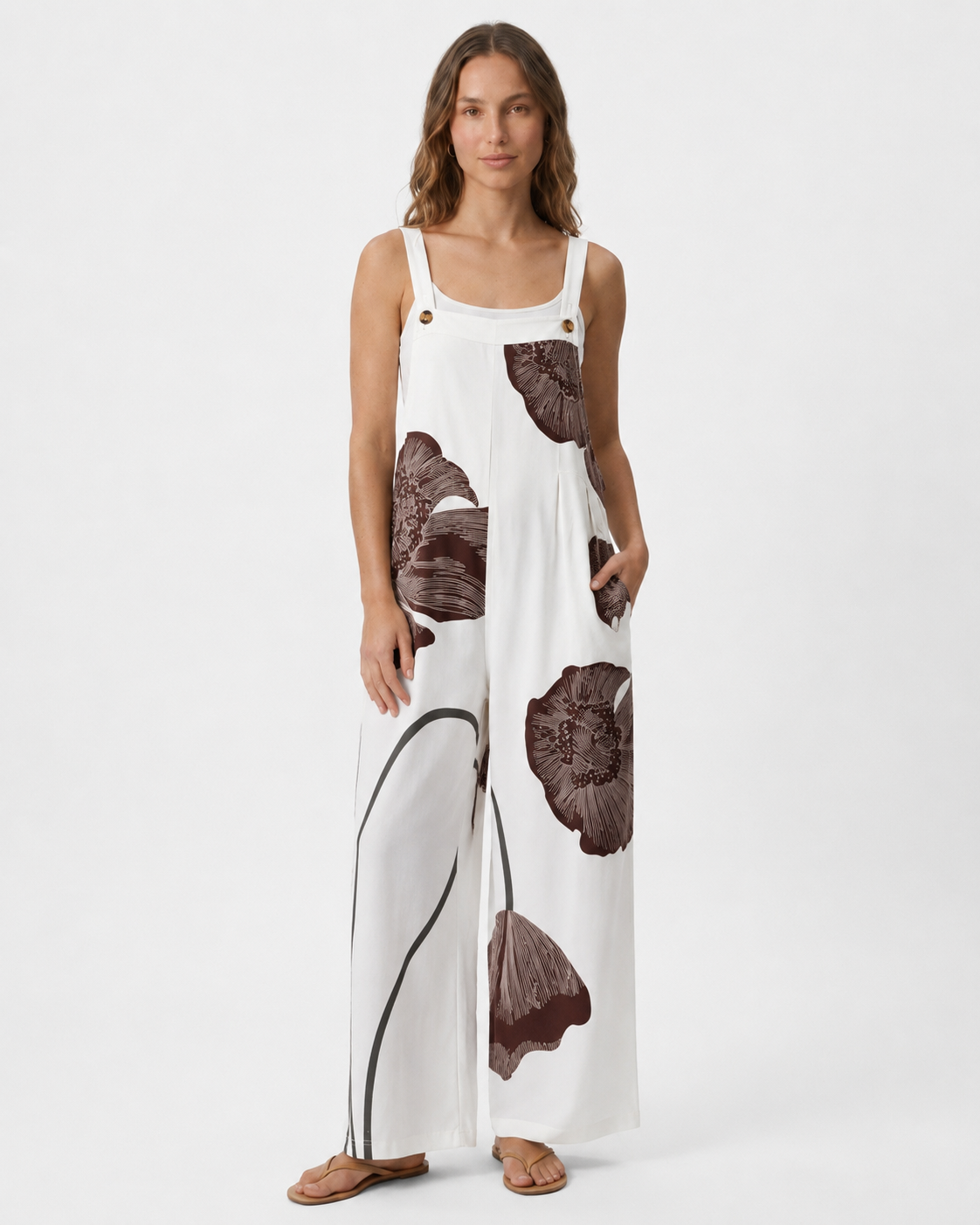 SOLÈNE – Combinaison fluide à imprimé floral