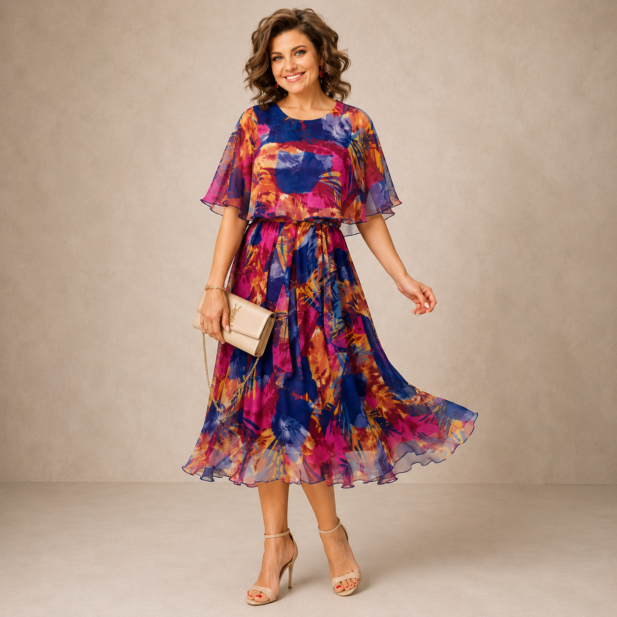 VICTOIRE – Robe midi à l’allure élégante – Noria Paris