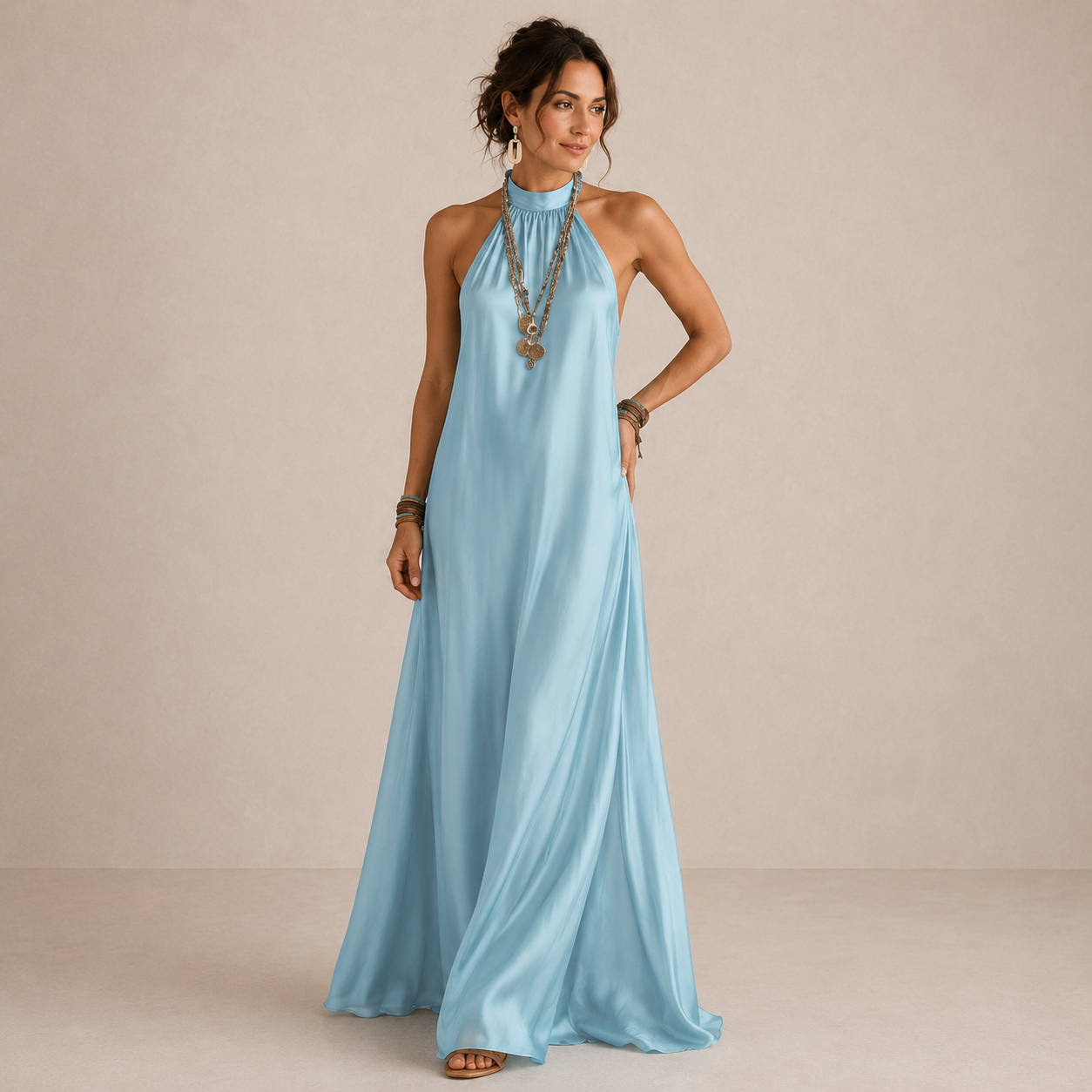 ALINE – Robe longue en tulle aérien – Noria Paris