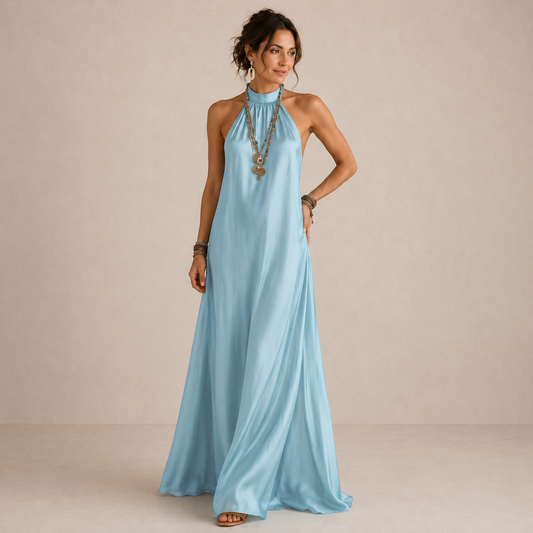 ALINE – Robe longue en tulle aérien – Noria Paris