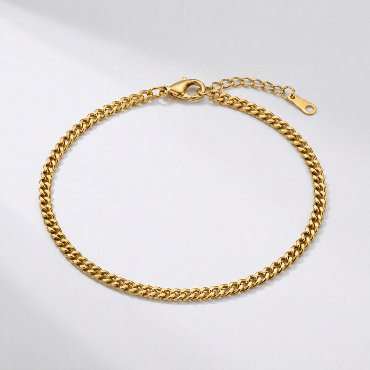 NORIA | Tobillera de cadena cubana — Dorado