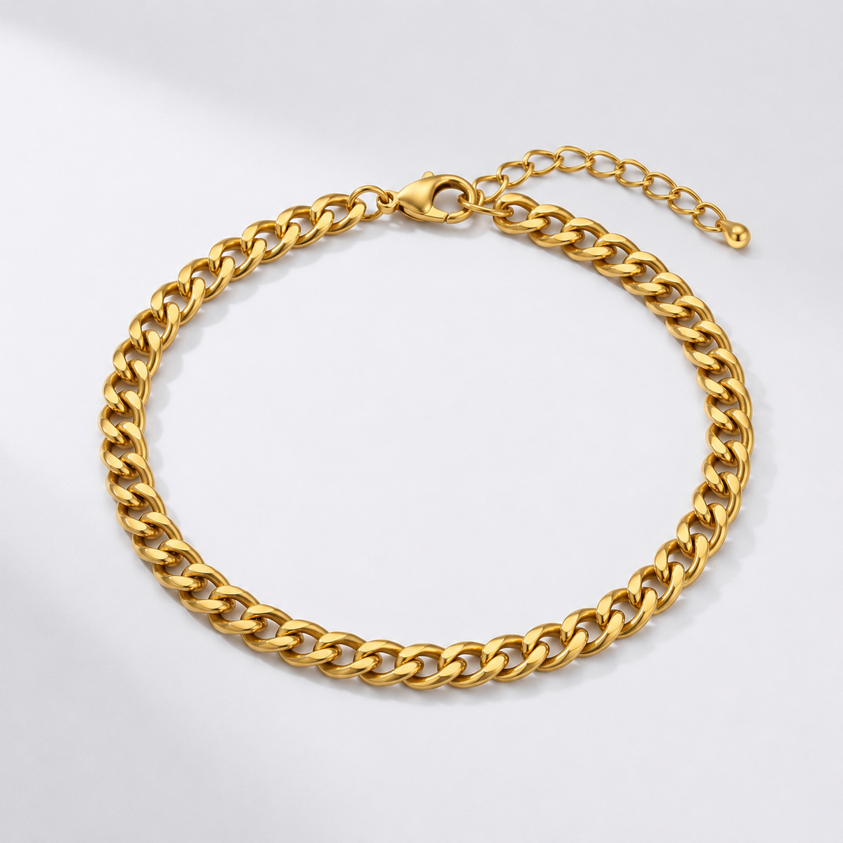 NORIA | Tobillera de cadena cubana — Dorado