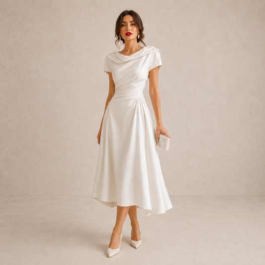 CÉLESTINE – Robe midi à l’allure élégante – Noria Paris