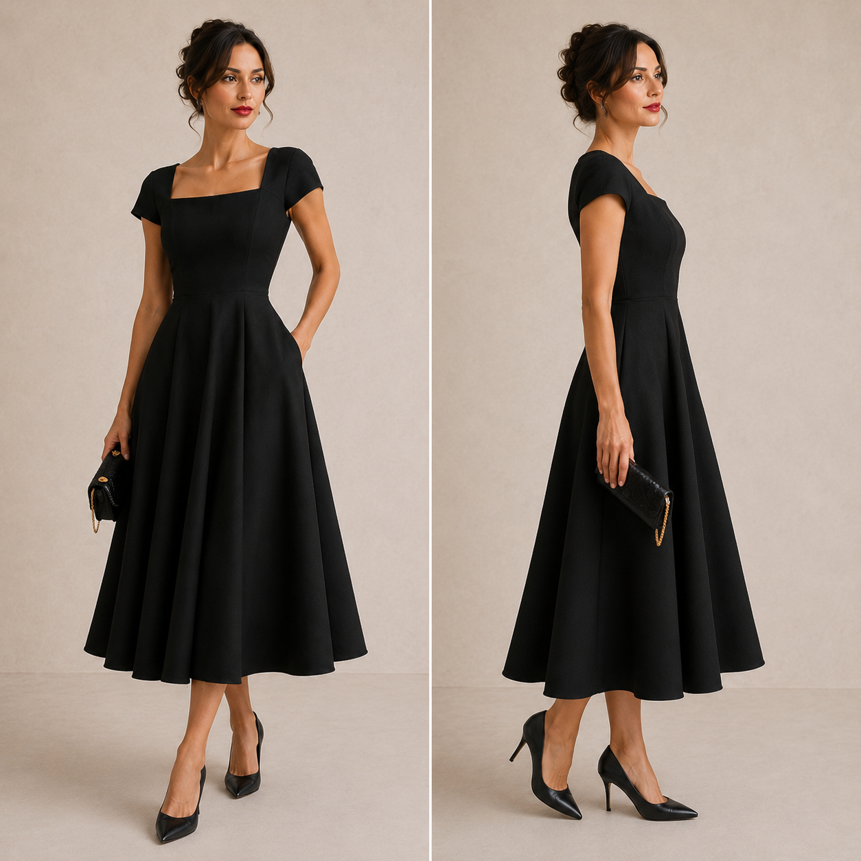ROSALIE – Robe midi à l’allure élégante – Noria Paris