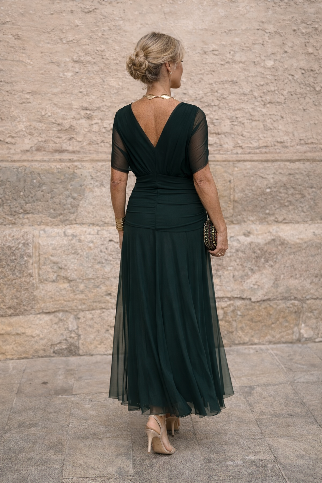 MAËLLE – Robe longue au toucher soyeux – Noria Paris