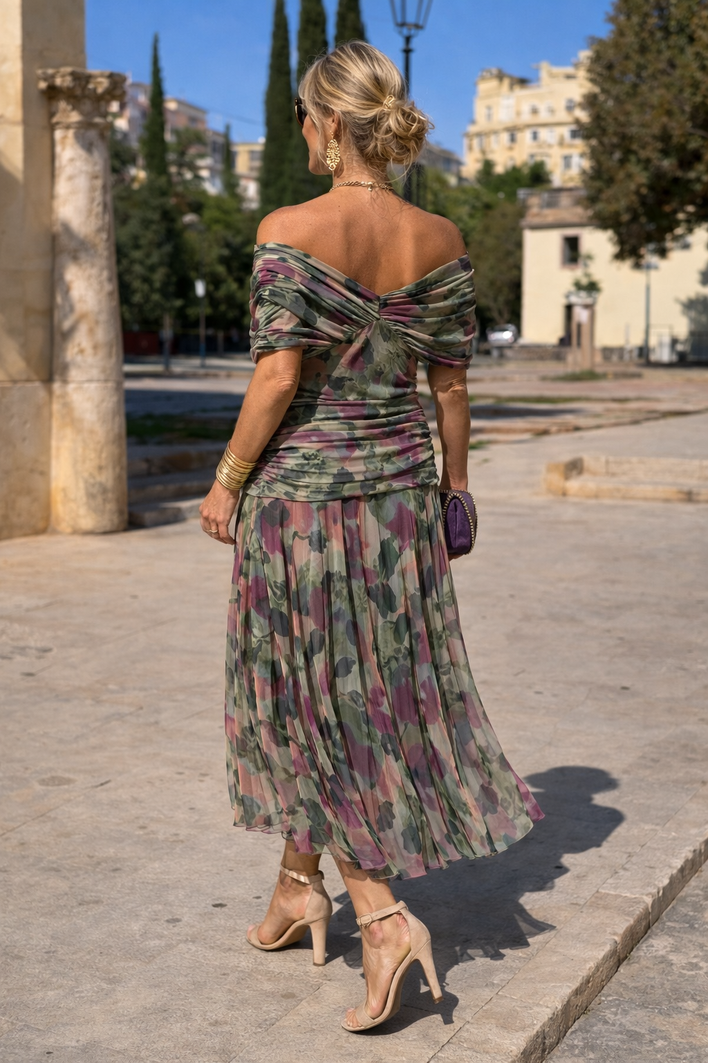 MAËLLE – Robe longue au toucher soyeux – Noria Paris