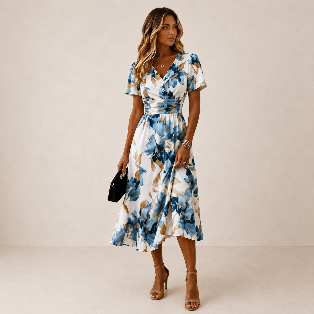 ÉLARA – Robe midi à l’allure élégante – Noria Paris