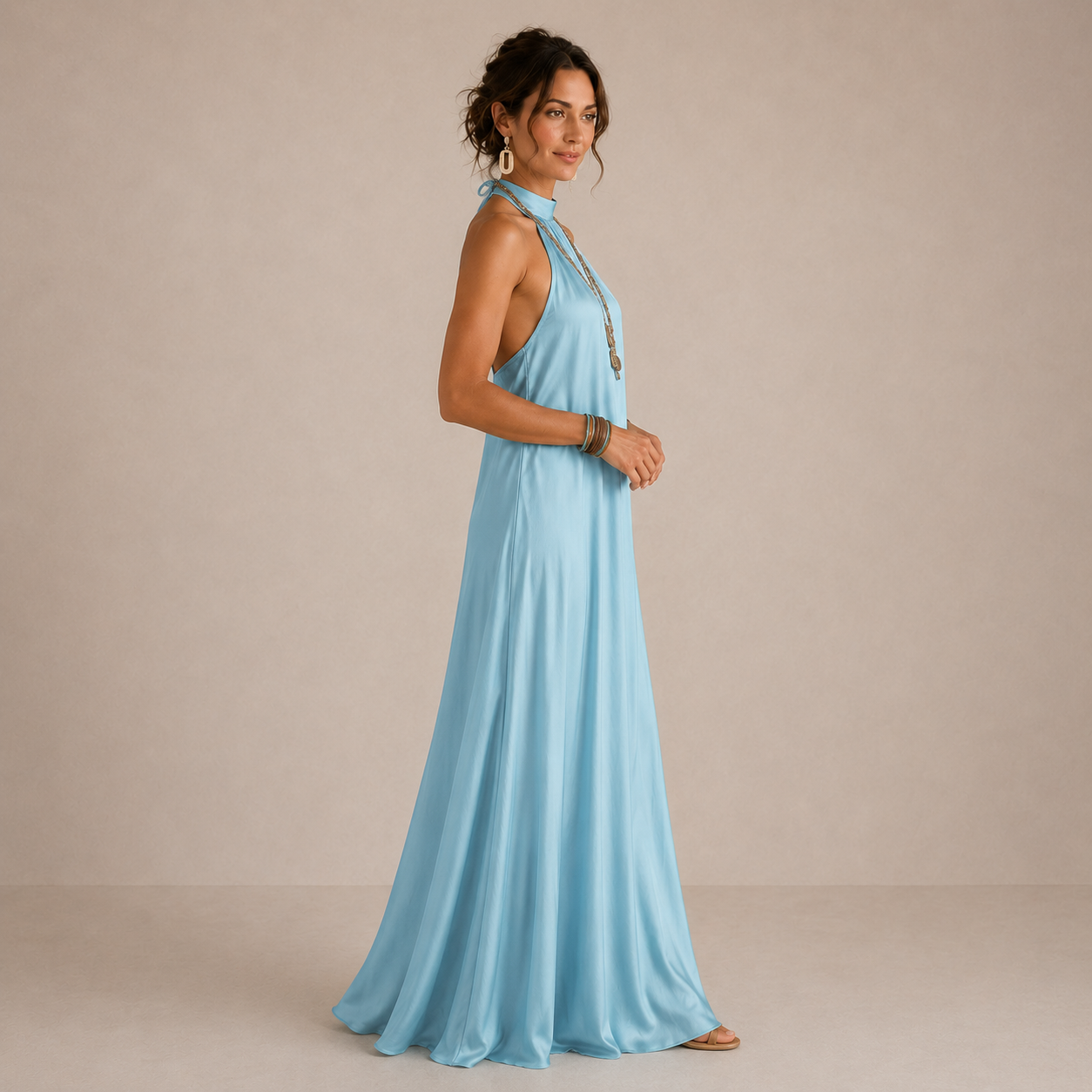 ALINE – Robe longue en tulle aérien – Noria Paris