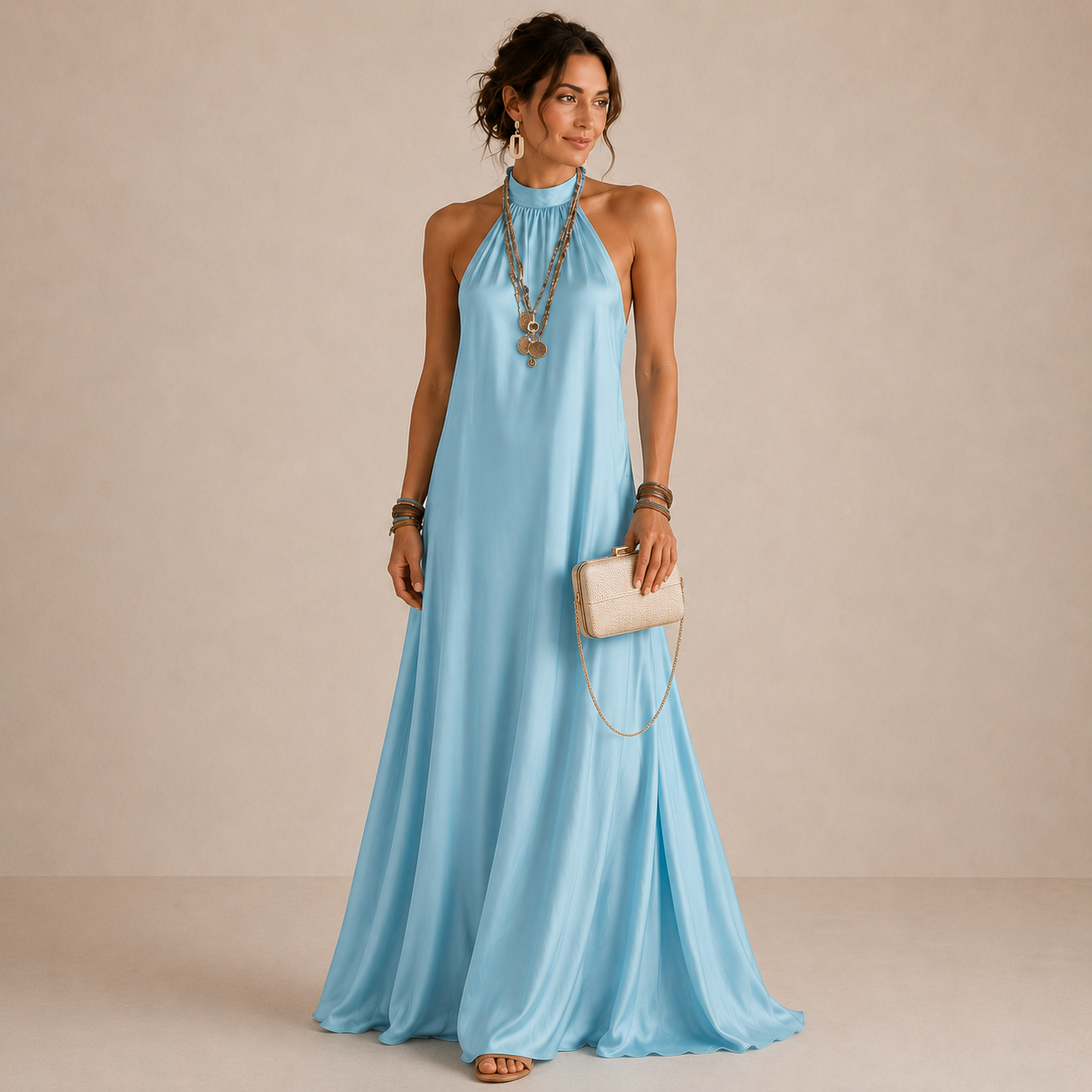 ALINE – Robe longue en tulle aérien – Noria Paris