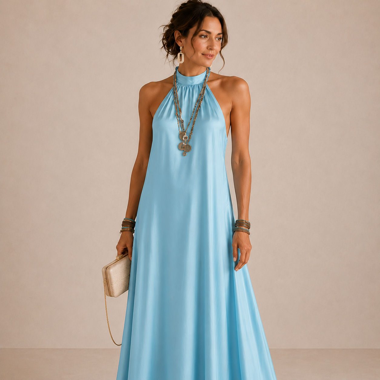 ALINE – Robe longue en tulle aérien – Noria Paris
