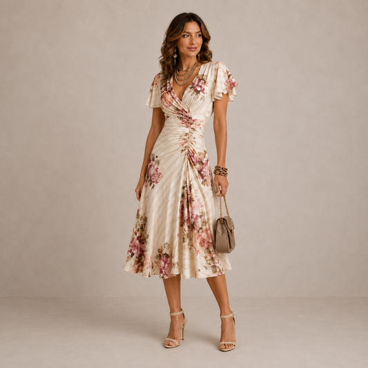 MARGAUX – Robe midi à l’allure élégante – Noria Paris