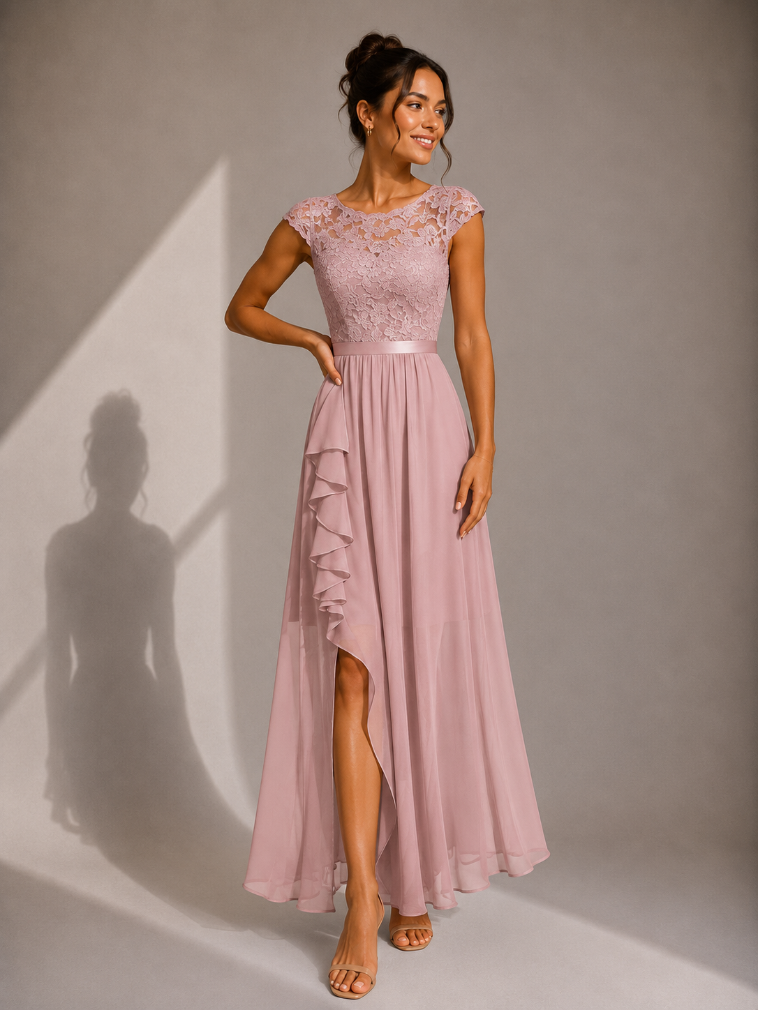 JUSTINE – Robe longue en tulle aérien – Noria Paris