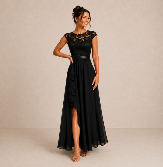 JUSTINE – Robe longue en tulle aérien – Noria Paris
